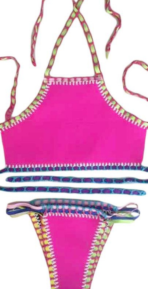 Neoprene halter bikini